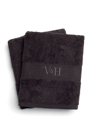 2 toallas de mano Nuage - Gris - 50 x 100 cm