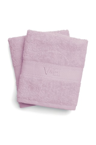 2 toallas de mano Nuage - Lila - 50 x 100 cm