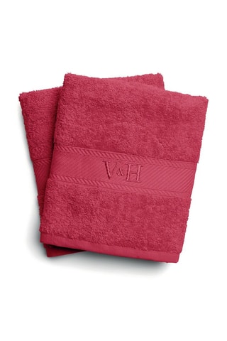 2 toallas de mano Nuage - Rosa - 50 x 100 cm