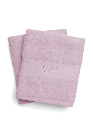 2 toallas de baño Nuage - Lila - 70 x 140 cm