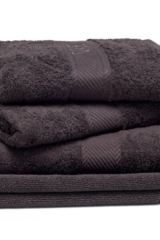 4 toallas de mano Nuage - Gris oscuro - 2 x 50 x 100 cm, 70 x 140 cm y 50 x 70 cm