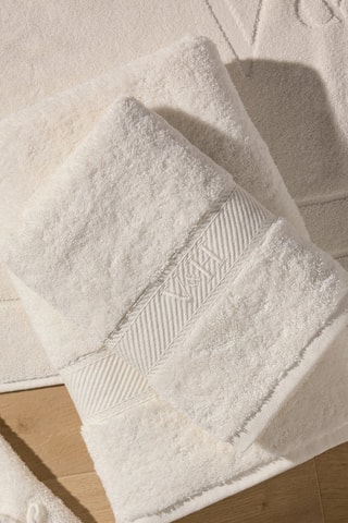 2 toallas de mano Nuage - Blanco - 50 x 100 cm y 70 x 140 cm