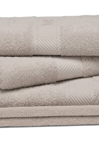 4 toallas de mano Nuage - Arena - 2 x 50 x 100 cm, 70 x 140 cm y 50 x 70 cm