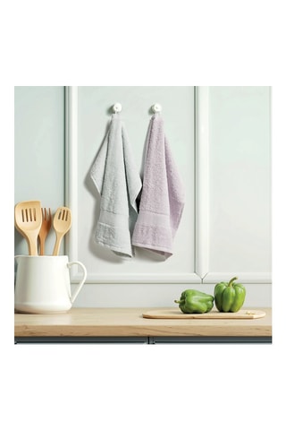 2 paños de cocina Nuage - Rosa salmón