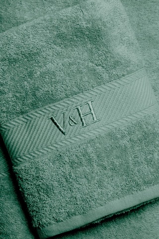 Toalla de mano y toalla de baño Nuage - Verde - 50 x 100 cm y 70 x 140 cm