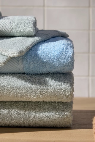 Toalla de mano y toalla de baño Nuage - Verde - 50 x 100 cm y 70 x 140 cm