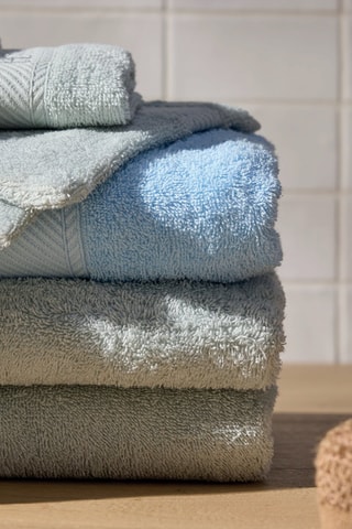 Toalla de mano y toalla de baño Nuage - Menta - 50 x 100 cm y 70 x 140 cm