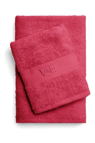 Toalla de mano y toalla de baño Nuage - Rosa - 50 x 100 cm y 70 x 140 cm