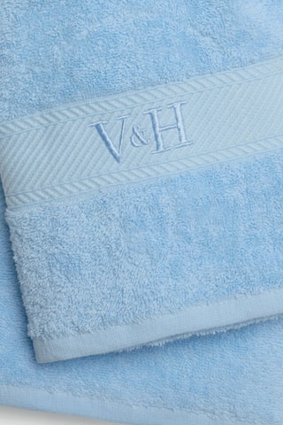 Toalla de mano y toalla de baño Nuage - Azul ­- 50 x 100 cm y 70 x 140 cm