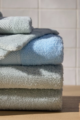 Toalla de mano y toalla de baño Nuage - Azul ­- 50 x 100 cm y 70 x 140 cm