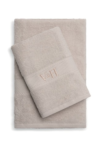 Toalla de mano y toalla de baño Nuage - Arena - 50 x 100 cm y 70 x 140 cm