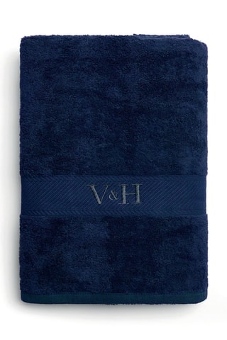 Toalla de baño Nuage - Azul oscuro - 100 x 150 cm