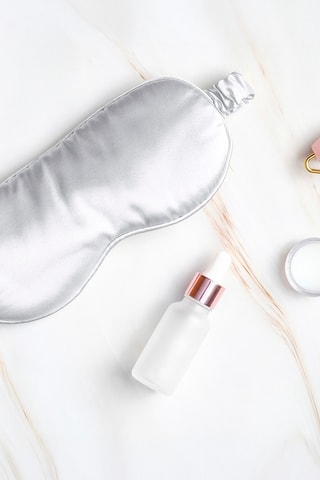 Antifaz de seda - Plateado