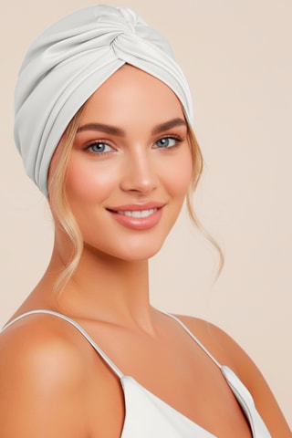 Gorro para dormir de seda - Blanco