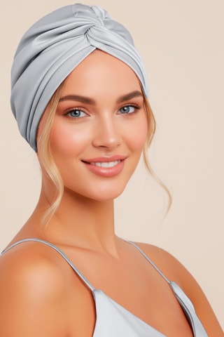 Gorro para dormir de seda - Gris claro