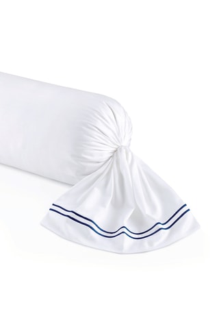 Funda de almohada de satén de algodón 79 hilos/cm² Cannes - Blanco