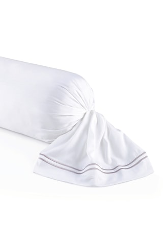 Funda de almohada de satén de algodón 79 hilos/cm² Cannes - Blanco