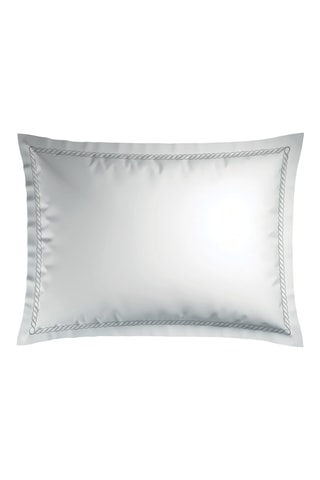 2 fundas de almohada de satén de algodón 79 hilos/cm² Douceur royale - Gris