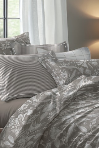 2 fundas de almohada de satén de algodón 79 hilos/cm² - Topo