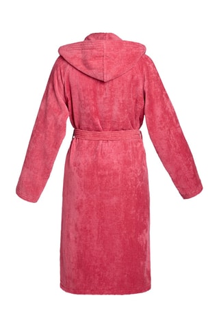 Albornoz de terciopelo con capucha Uni - Rosa viejo