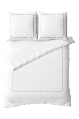 Juego de nórdico de satén de algodón 79 hilos/cm² Douceur Royale - Gris