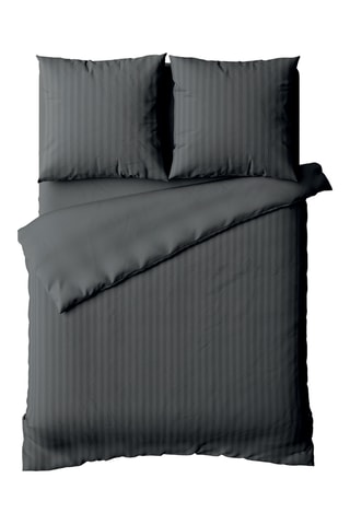 Juego de nórdico de satén de algodón 79 hilos/cm² Dobby - Negro