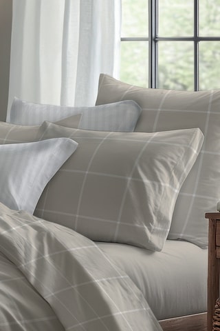 Juego de nórdico de satén de algodón 79 hilos/cm² - Topo