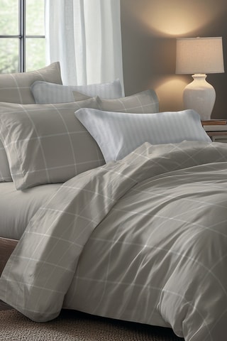 Juego de nórdico de satén de algodón 79 hilos/cm² - Topo