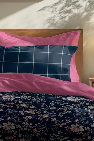 Juego de nórdico de satén de algodón 79 hilos/cm² - Azul oscuro