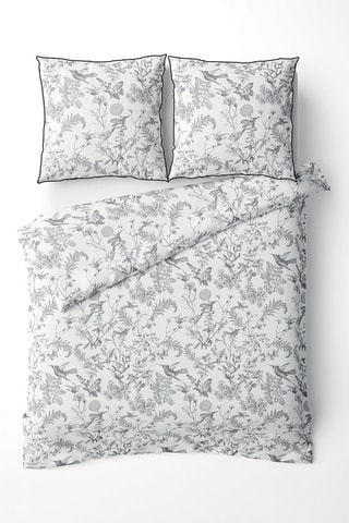 Juego de nórdico de satén de algodón 79 hilos/cm² - Negro y gris