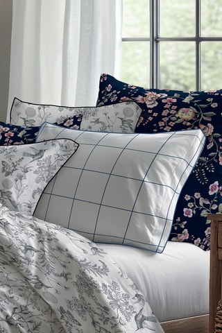 Juego de nórdico de satén de algodón 79 hilos/cm² - Negro y gris