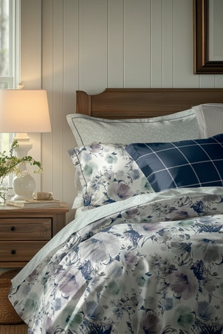 Juego de nórdico de satén de algodón 79 hilos/cm² - Blanco