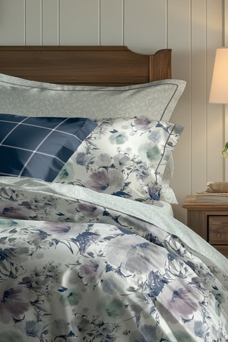 Juego de nórdico de satén de algodón 79 hilos/cm² - Blanco