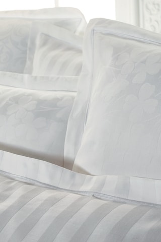 Juego de nórdico de satén de algodón 79 hilos/cm² - Blanco 