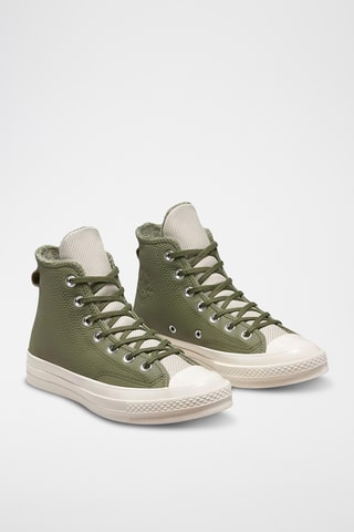 Baskets montantes en cuir Chuck 70 - Kaki