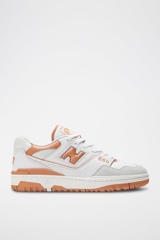 Baskets en cuir 550 - Blanc et orange - New Balance