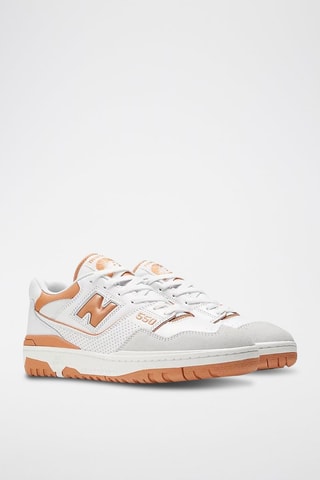 Baskets en cuir 550 - Blanc et orange - New Balance