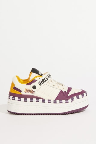 Leren Platform Sneakers - Wit