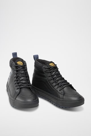 Baskets montantes en cuir - Noir