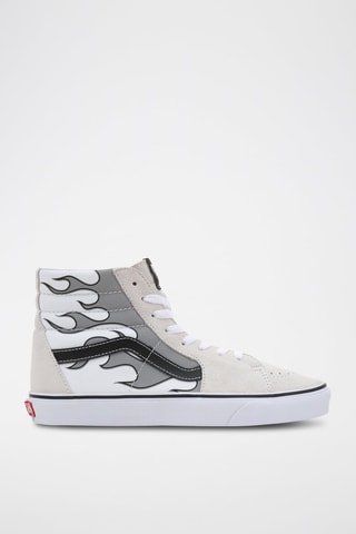 Baskets montantes en cuir SK8-Hi Beige