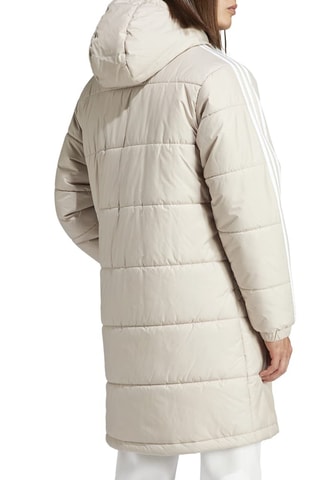 Doudoune longue à capuche Ecru