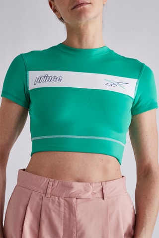 Crop top Prince - Vert et blanc