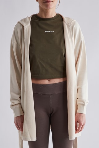 Robe sweat à capuche Originals 80's Aerobic - Ecru