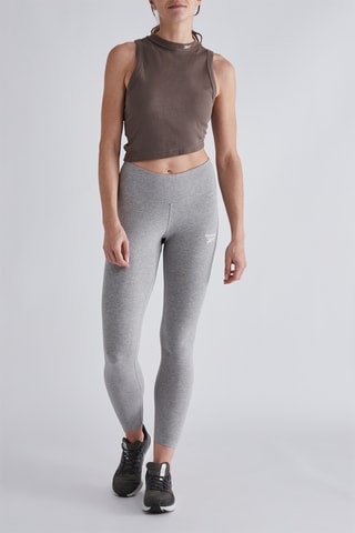 Legging taille haute - Gris foncé chiné
