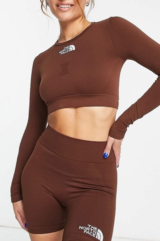 T-shirt cropped d’entraînement - Marron