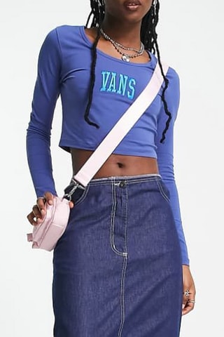 T-shirt cropped Varsity - Bleu - Vans