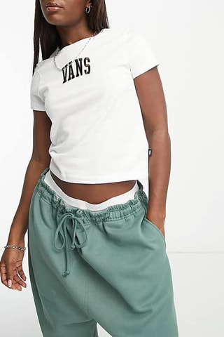 T-shirt cropped Varisty - Blanc - Vans