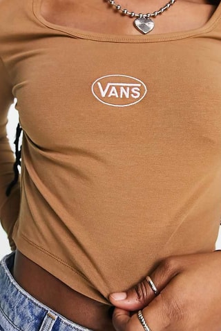 T-shirt cropped Asos - Marron - Vans