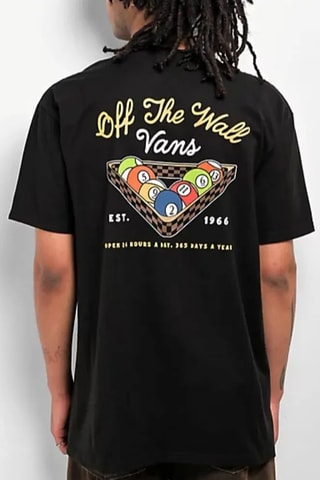 T-shirt Pool club - Zwart - Vans