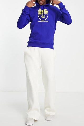 Sweat à capuche oversize 1966 Smile - Bleu nuit